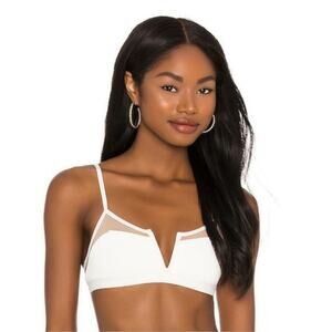 L*Space Sadie Bikini Top in Cream Size Medium NWT